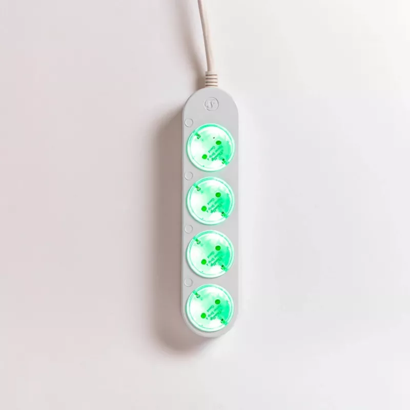 Regleta de enchufes inteligente 12A Shelly Power Strip 4 Gen4 Zigbee/Matter