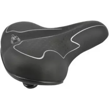 Sillín de bicicleta FISCHER Sillín de trekking elastómero negro/blanco con adaptación óptima al cuerpo