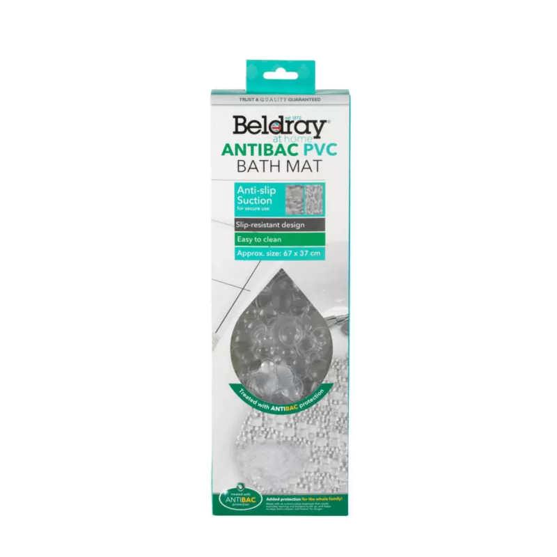 Alfombrilla de baño Beldray LA032678UFFEU7 Antibac PVC, alfombrilla de baño de PVC antibacteriana
