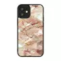 Funda protectora iKins para Apple iPhone 12 mini — patrón de mármol rosa, ajuste fino
