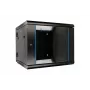 Caja rack Extralink 6U 600x600 AZH negra montaje en pared, abatible