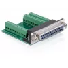 Delock Adaptador serie, DB-25 hembra a bloque de terminales (65317)