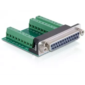 Delock Adaptador serie, DB-25 hembra a bloque de terminales (65317)