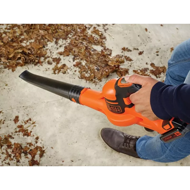 Black & Decker GWC1820PC Soplador de hojas a batería 209 km/h negro, naranja 18 V litio