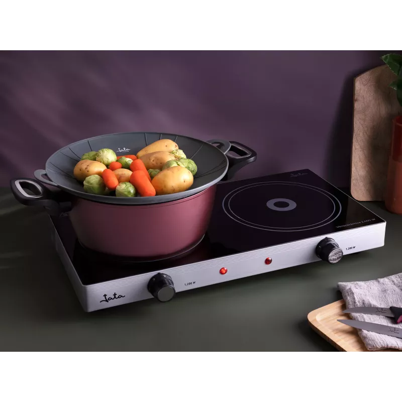 Parrilla eléctrica Jata HACC4533 con revestimiento antiadherente y temperatura ajustable