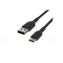 Cable trenzado USB-C USB-A 2 m negro