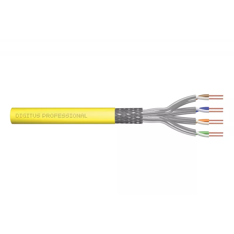 Cable de red Digitus CAT 7A S/FTP cable de instalación 500 m amarillo