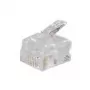 shiverpeaks BASIC-S conector macho modular RJ11, sin apantallar para cable redondo, 6 polos, 4 contactos ocupados, dorado (BS72040-R100)