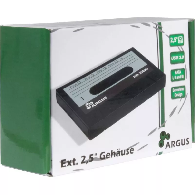 Caja para disco duro Inter-Tech HD-25620 negra-blanca 2,5 pulgadas
