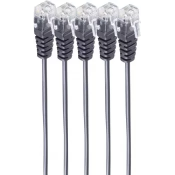Cable de teléfono ShiverPeaks BS70084-3-SET5 3 m negro
