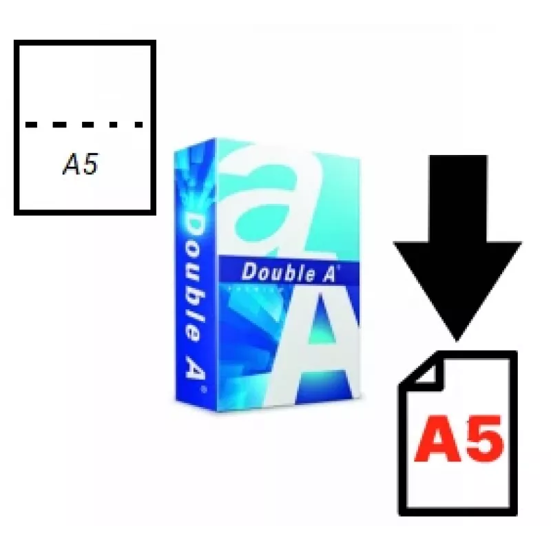 Papel Double A (categoría A), A5, 80 g, 500 hojas