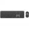 Logitech Signature schlank Combo MK950 - Conjunto de teclado y ratón - 100% - Tamaño completo - Inalámbrico - Bluetooth 5,1 LE - AZERTY - Francés - Grafito (920-012485)