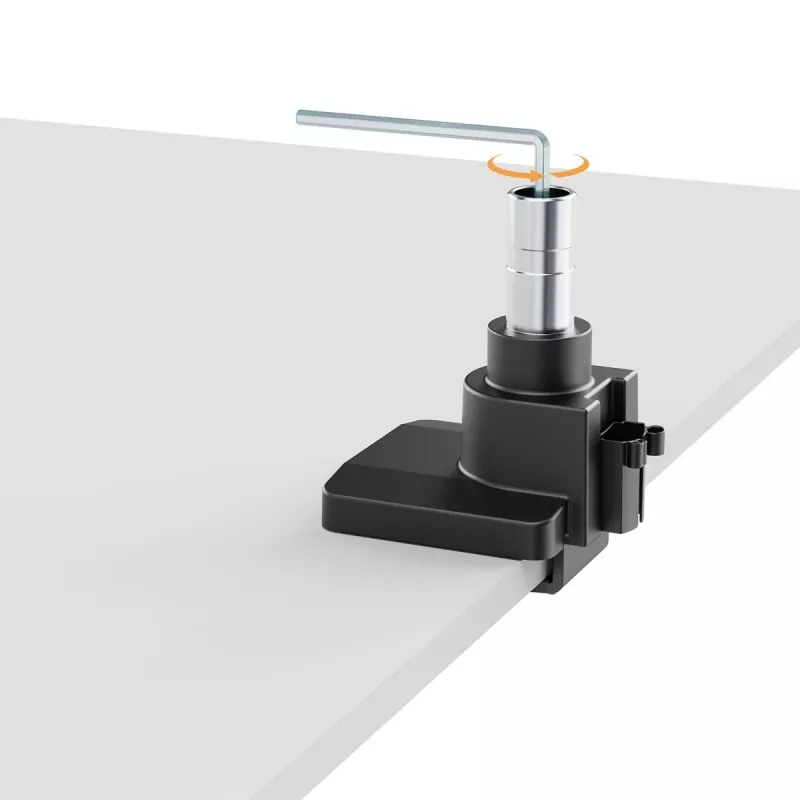 Maclean MC-968 Soporte de monitor de doble brazo con muelle de gas 17-57 27 kg Carga pesada Estable Totalmente articulado Soporte Máx VESA 200x200