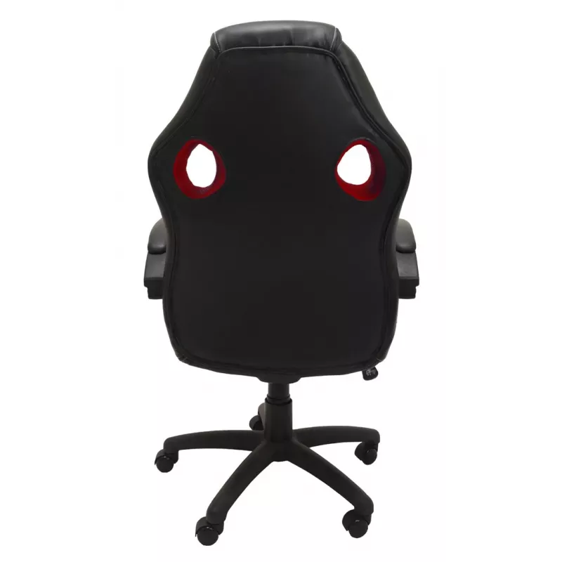 Silla de oficina Topeshop FOTEL ENZO CZER-CZAR con asiento acolchado y respaldo acolchado