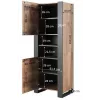 Estantería WOOD 65x40x170,5 roble Wotan + antracita