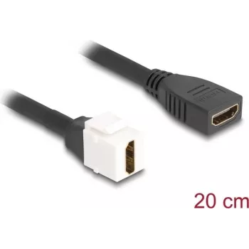 Módulo Keystone DeLOCK cable HDMI conector hembra a conector hembra 8K 60 Hz 20 cm negro