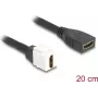 Módulo Keystone DeLOCK cable HDMI conector hembra a conector hembra 8K 60 Hz 20 cm negro