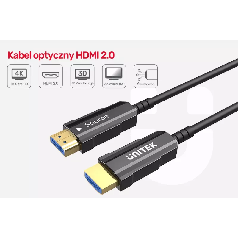 Cable HDMI UNITEK C11072BK-10M 10 m 18 Gbit/s negro