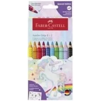 Lápices de colores Faber-Castell Einhorn Jumbo Grip — 10 uds., agarre triangular jumbo, mina blanda