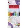 Lápices de colores Faber-Castell Einhorn Jumbo Grip — 10 uds., agarre triangular jumbo, mina blanda