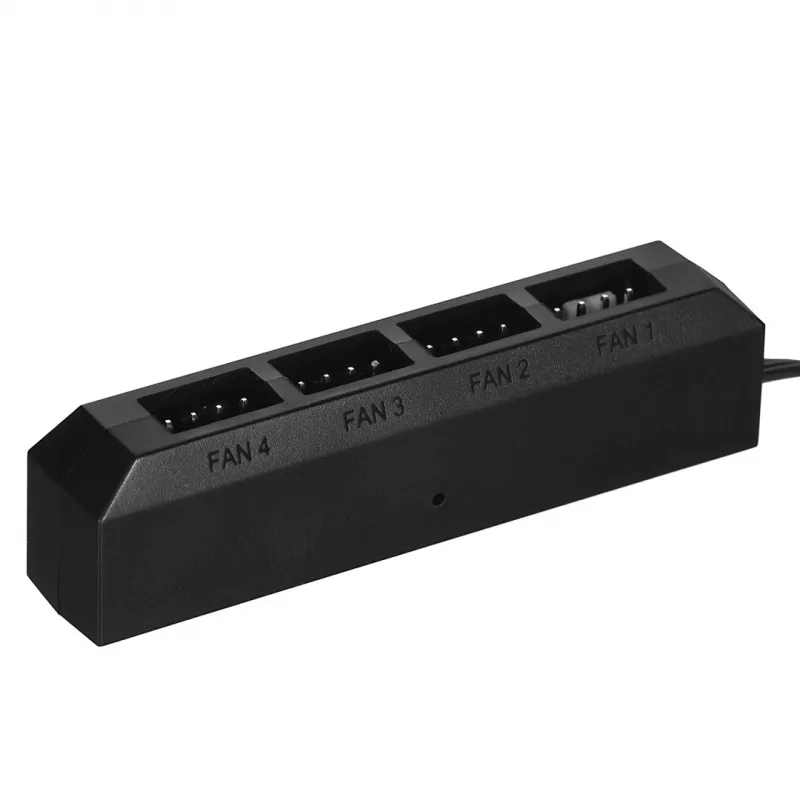 Hub de ventiladores DeepCool FH-04 – ATX de 20 pines a 4× 3 pines Molex, cable de 0,55 m, negro