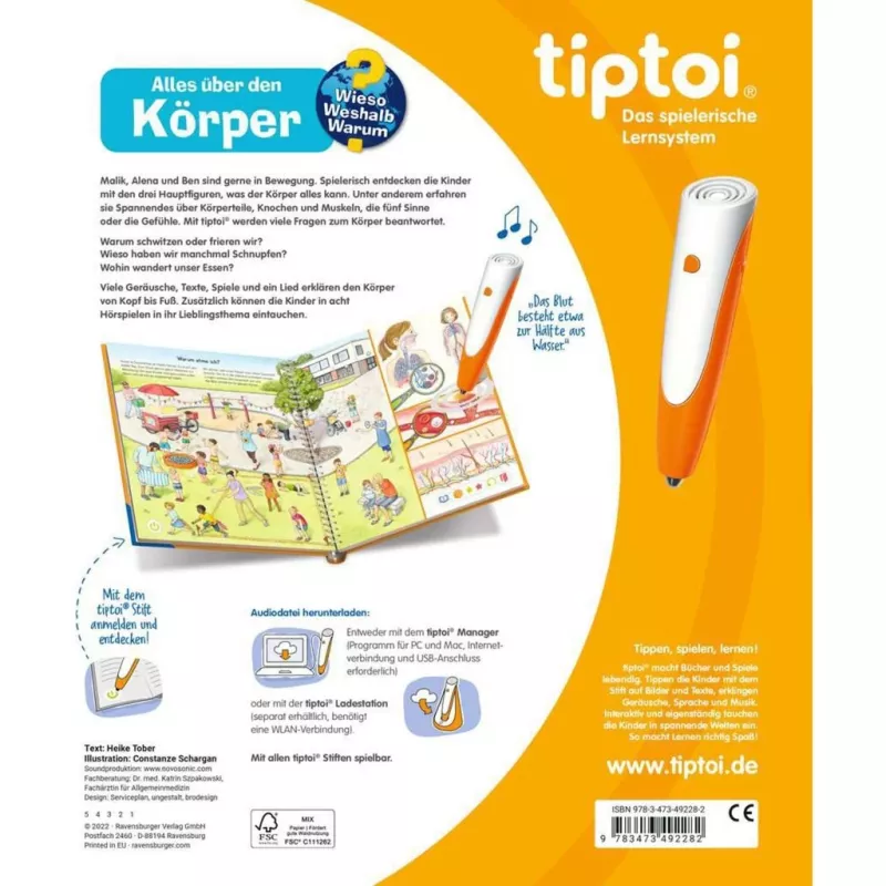 tiptoi Wieso? Weshalb? Warum? Alles über den Körper, libro educativo