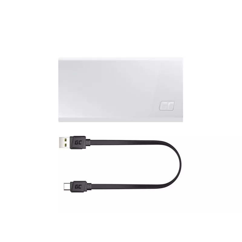 Batería externa Green Cell 20000mAh 22,5W blanca PowerPlay20s 3x USB-C PD QC 3.0