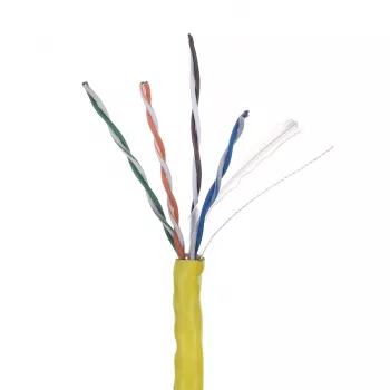 Cable de red LANBERG LCU6-10CC-0305-Y U/UTP Cat6 305 m amarillo, 23 AWG, 250 MHz