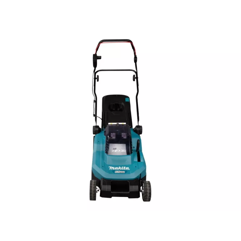 Makita DLM382PM2 - Cortacésped - A batería - 18 V - 4 Ah - 2 baterías - 3700 1/min - 38 cm - 16,9 kg