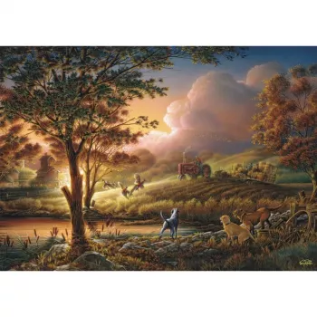 Terry Redlin: Sonnengold über reifen Feldern, puzzle 1000 piezas