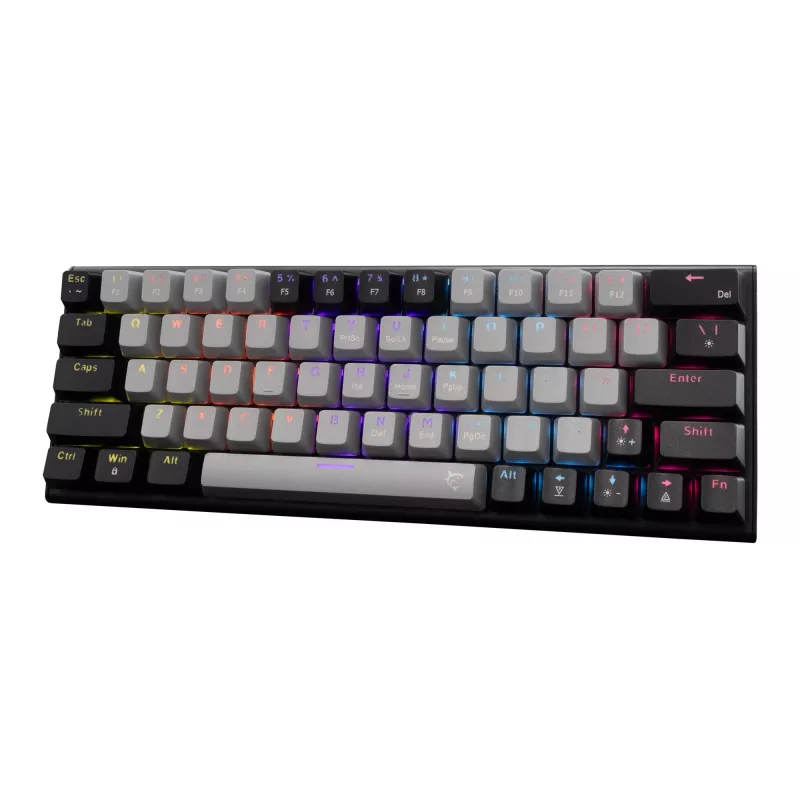 Teclado mecánico gaming White Shark WAKIZASHI-2 distribución US gris-negro con switches rojos