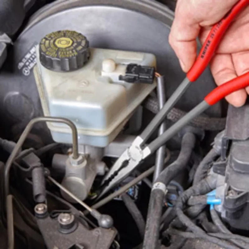 Alicates de punta redonda de largo alcance KNIPEX con perfiles transversales