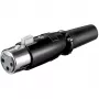 Wentronic Goobay conector hembra de micrófono, 3 polos - carcasa negra (11680)