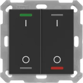 MDT BE-TAL55T206.B1 Pulsador KNX Light 55 2f RGBW sensor de temperatura negro mate conmutación 1 (BE-TAL55T206.B1)