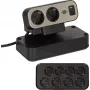 Regleta de enchufes Brennenstuhl 1153580200 2 m 10 tomas de corriente para interior negro plata