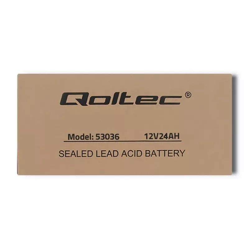 Batería AGM Qoltec 53036 | 12V | 24Ah | máx 360A