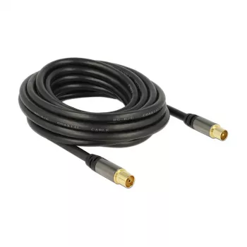 Cable coaxial RG-6/U DeLOCK 88925 5 m IEC negro
