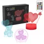 Set de lámpara LED decorativa Manta SNL115RGB RGB 3D corazón