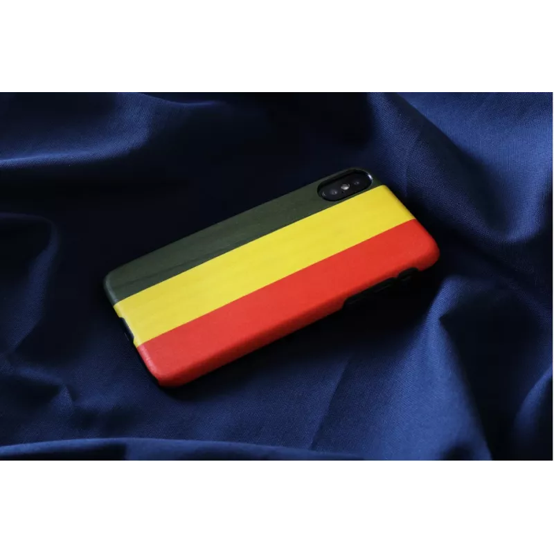 Funda para smartphone man and wood para iPhone X/XS — Reggae negro, tapa trasera rígida protectora