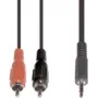 Cable de audio e+p B 113/2 2,5 m 2 x RCA a 3,5 mm negro