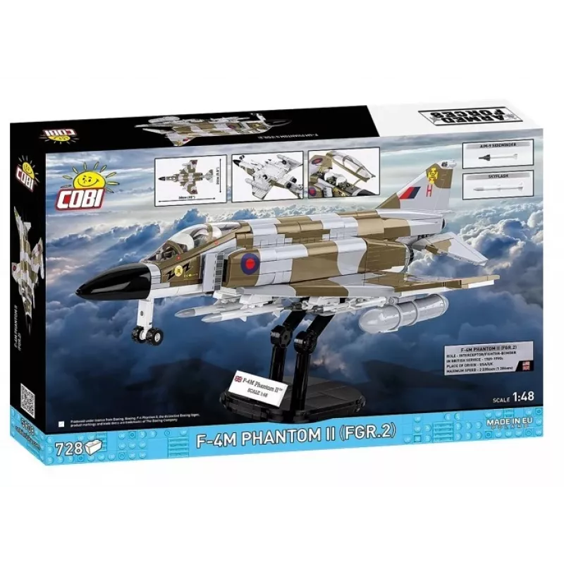 Cobi Blocks F-4M Phantom II modelo de avión militar, set de construcción de 728 piezas