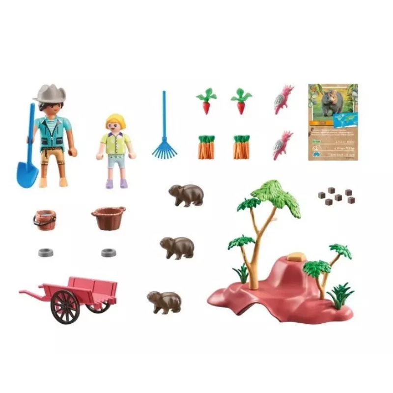 Wiltopia 71625 Set de figuras Wombat Shelter