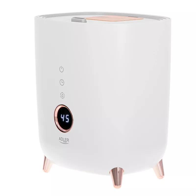 Humidificador ultrasónico Adler AD 7972 — depósito de 4 L, 300 ml/h, hasta 35 m², 23 W, blanco