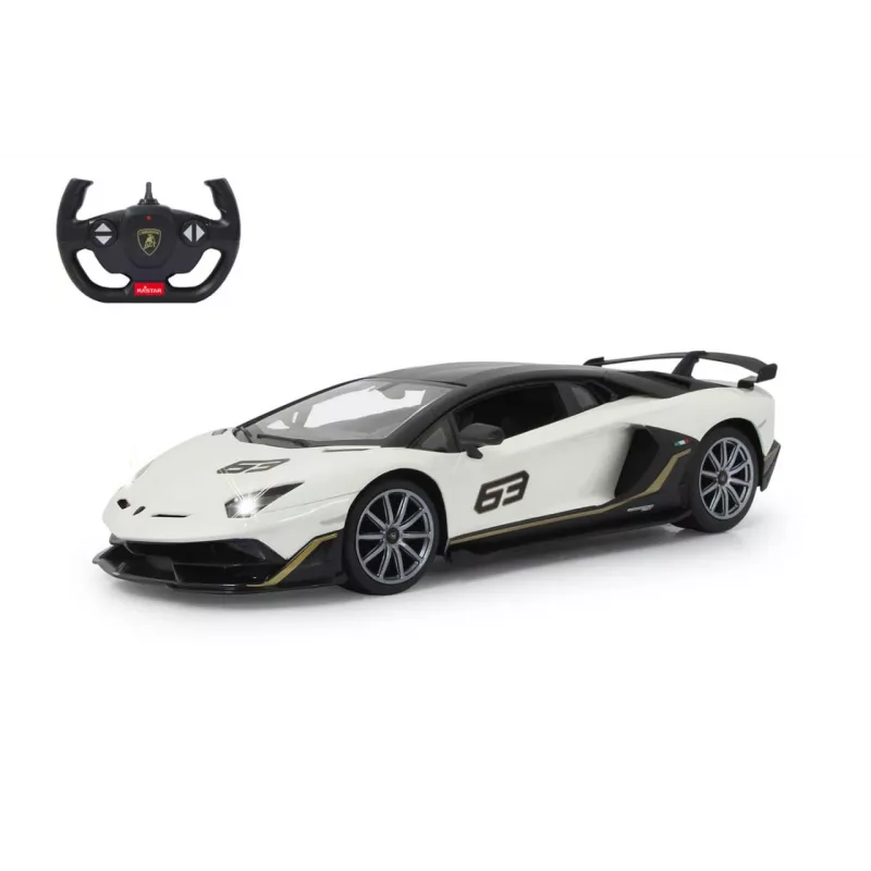 Jamara Lamborghini Aventador SVJ Performance 1:14 blanco 2,4 GHz A – coche deportivo – motor eléctrico – 1:16 – Ready-to-Run (RTR) – blanco – niños (405172)