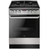 Cocina eléctrica-gas AMICA 58468 con 4 quemadores, Acero inoxidable, Clase energética A