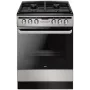 Cocina eléctrica-gas AMICA 58468 con 4 quemadores, Acero inoxidable, Clase energética A