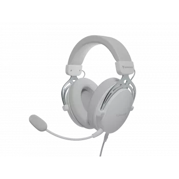 Auriculares con cable Genesis Toron 531 blancos con micrófono, diseño on-ear ligero