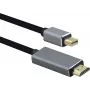 Cable helos mini DisplayPort conector macho a HDMI 1.4 conector macho, PREMIUM 4K, 2,0 m, funda TPE, carcasa de aluminio, contactos dorados