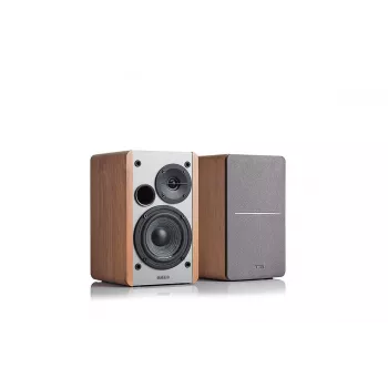 Edifier R1280T Sistema de altavoces activos para estantería con mando a distancia y doble entrada RCA - Brown Wood