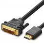 UGREEN HD106 cable DVI (24+1) macho a HDMI macho, 1,5 m, FHD 1080p 60 Hz, negro